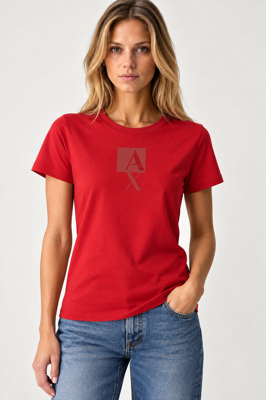 T-shirt donna Armani Exchange A|X cotone manica corta