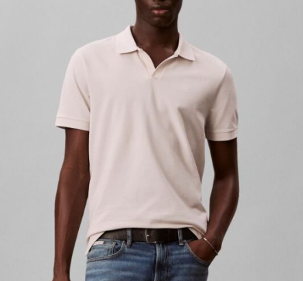 Polo uomo CKJ Open Collar cotone manica corta PE 2026