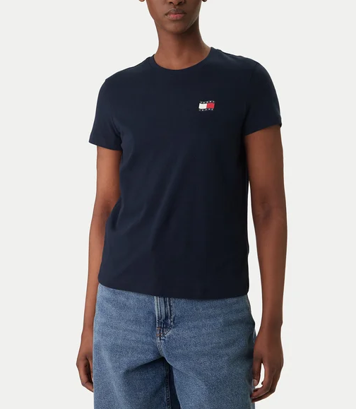 T-shirt Tommy Jeans Donna Regular Wavy Flag
