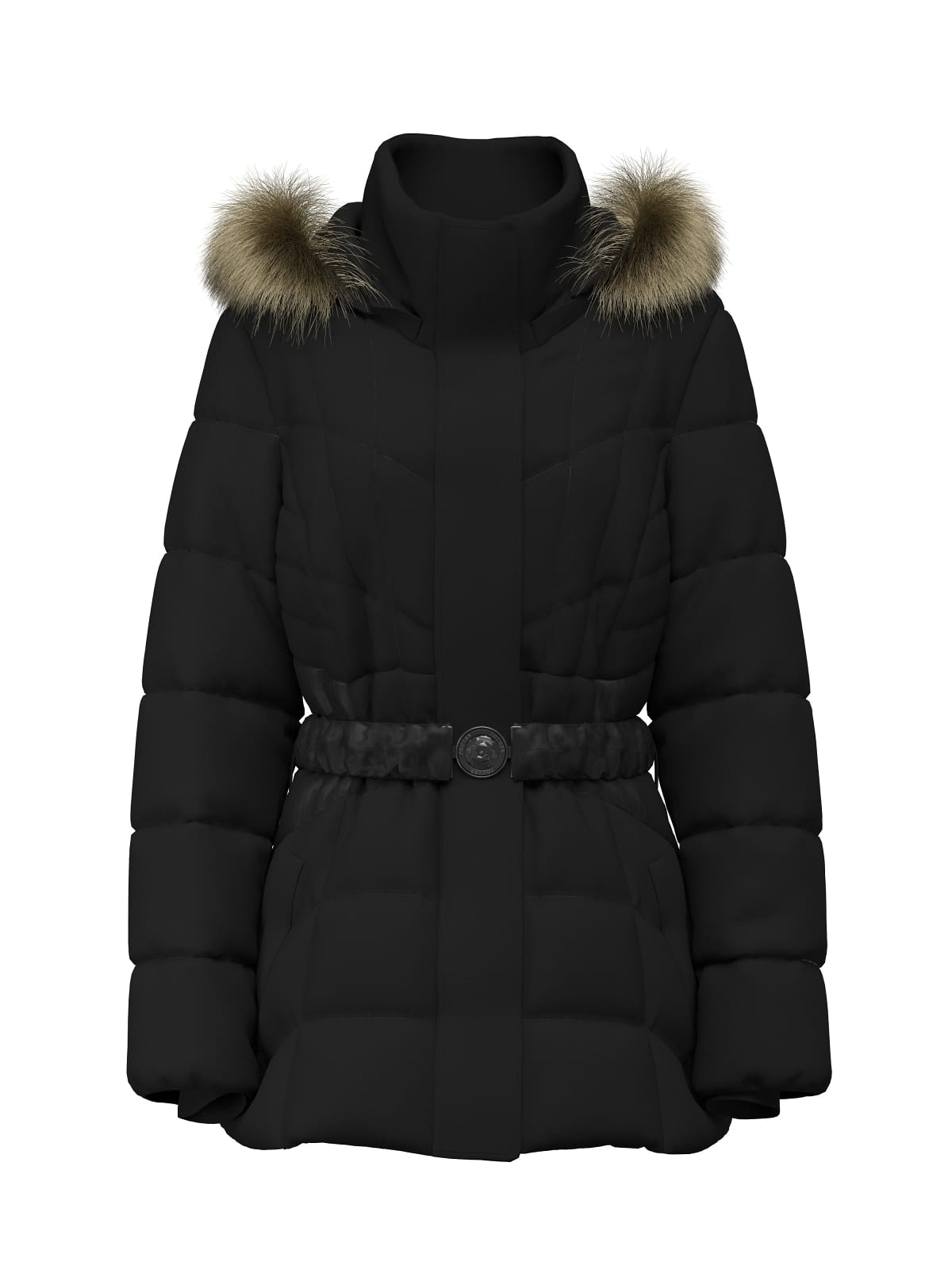 Piumino Guess donna Marina corto vera piuma