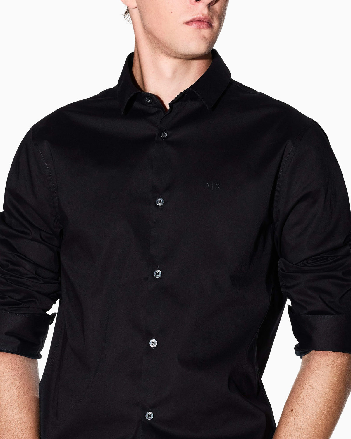 Camicia popeline A|X uomo cotone stretch slim
