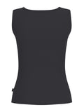 Top Guess Jeans donna slim costina ricamo logo