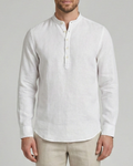 Camicia MARKUP uomo serafino lino manica lunga