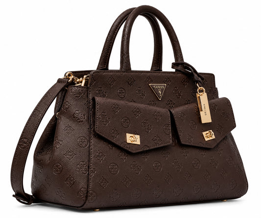 Borsa satchel Guess Blake grande logo donna