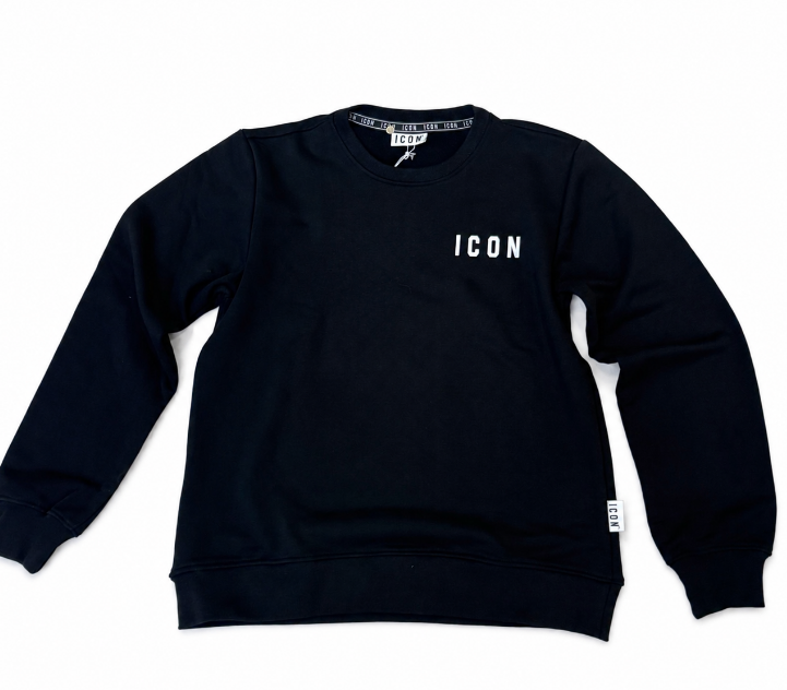 Felpa girocollo donna ICON logo piccolo cotone