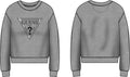 Felpa Guess donna girocollo logo triangolo borchie