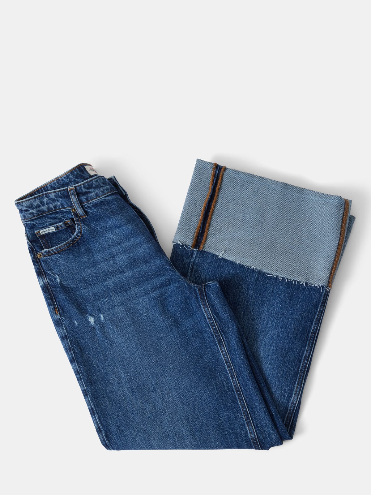 Jeans Guess Jeans donna wide leg risvolto denim
