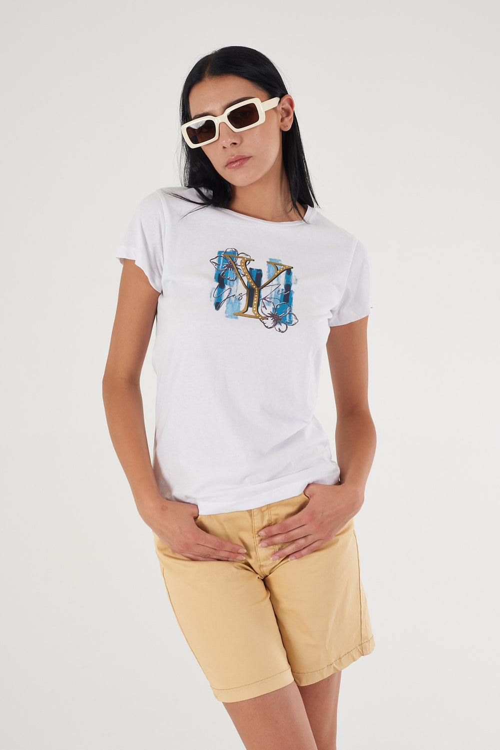 T-shirt donna YES-ZEE cotone manica corta PE 2026