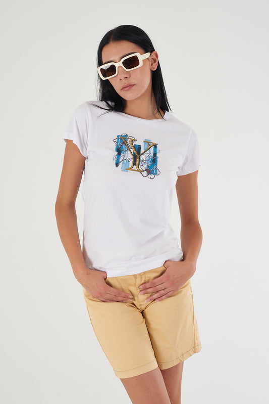 T-shirt donna YES-ZEE cotone manica corta PE 2026