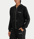 Felpa Guess scuba zip cappuccio donna nero