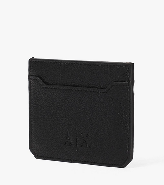 Porta carte uomo A|X ecopelle slim logo