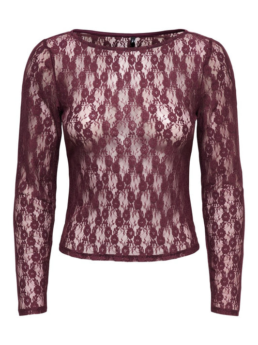 Blusa donna ONLY maglia stretch collo chiuso