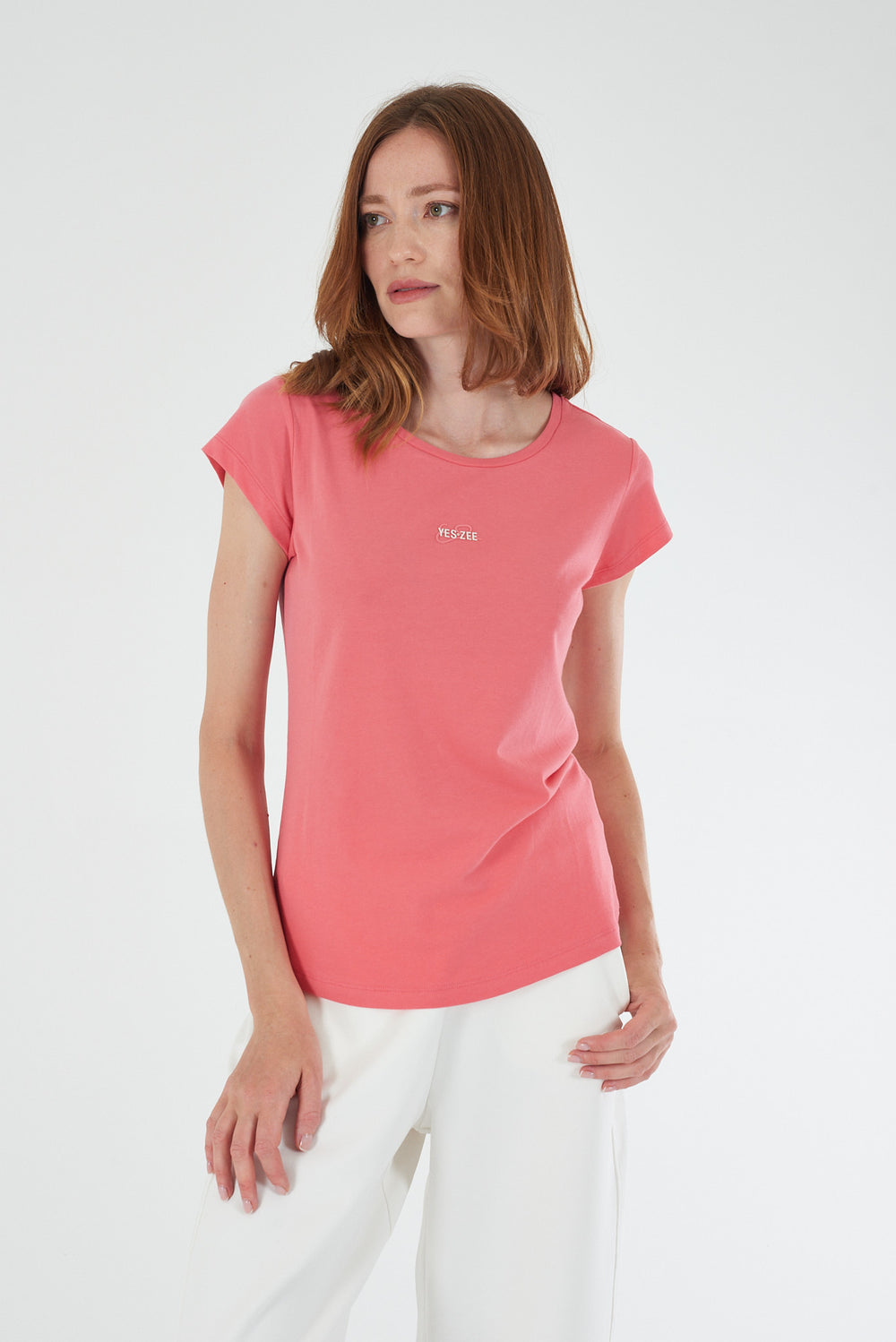 T-shirt YES-ZEE Donna manica corta cotone regular