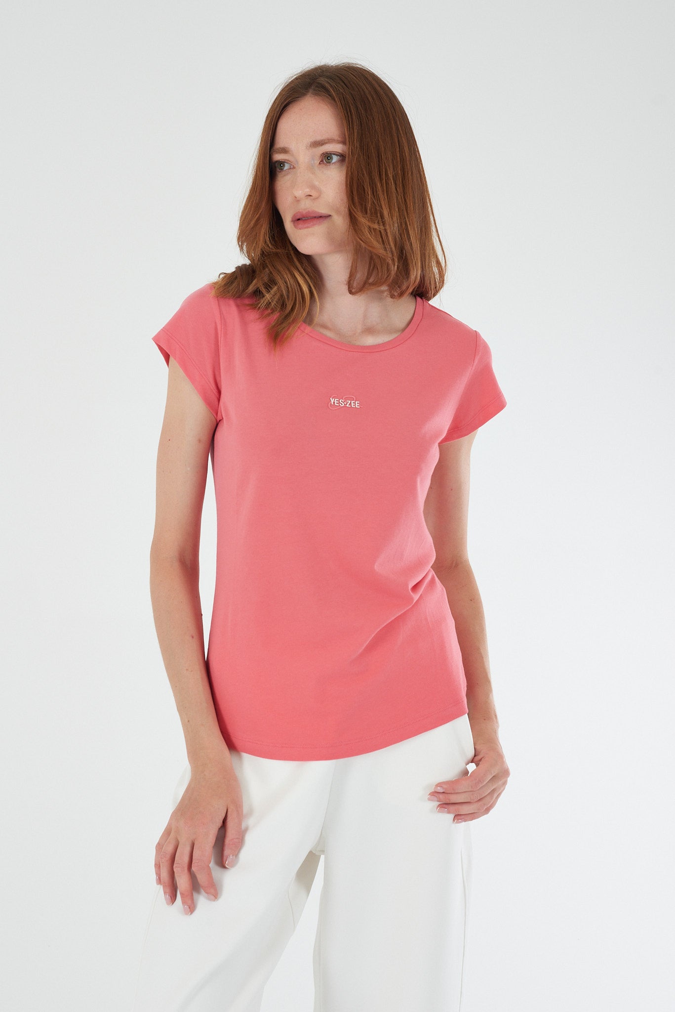 T-shirt YES-ZEE Donna manica corta cotone regular