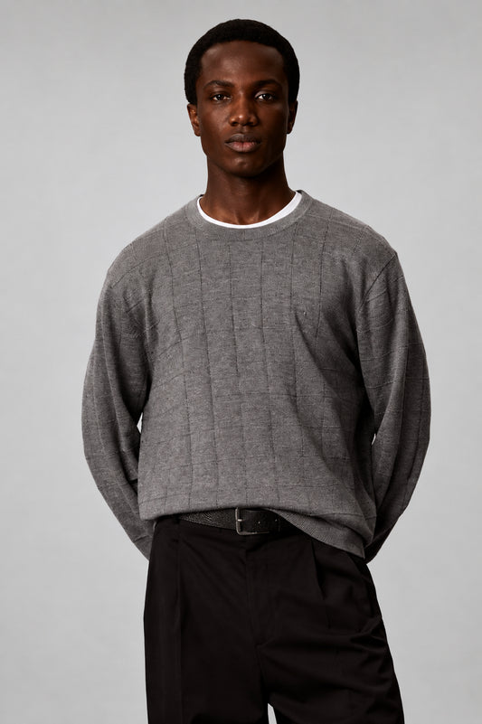 Maglia Girocollo Uomo in Lana Merino Calvin Klein AI26