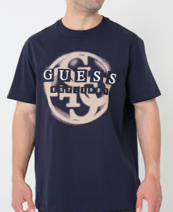 T-shirt Guess uomo patch logo 4G cotone