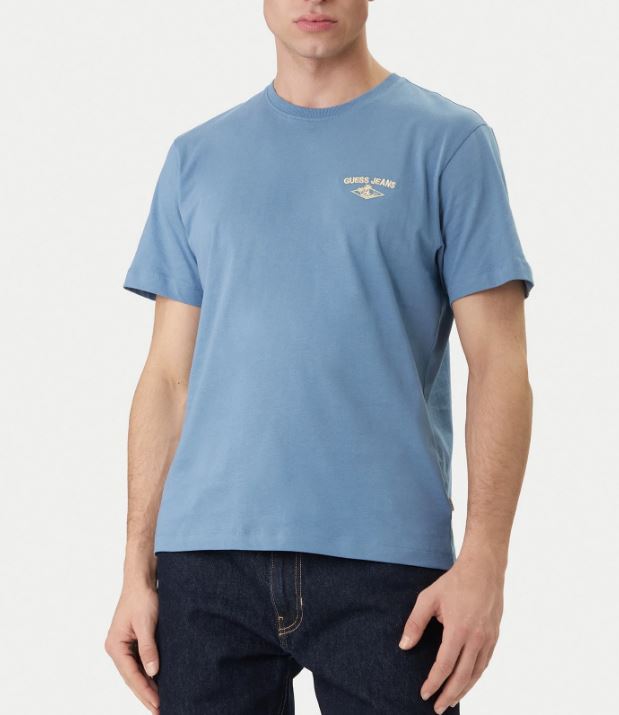 T-shirt Guess Jeans uomo regular cotone stampa nautica