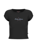 T-shirt Guess Jeans donna cotone raglan stampa stella