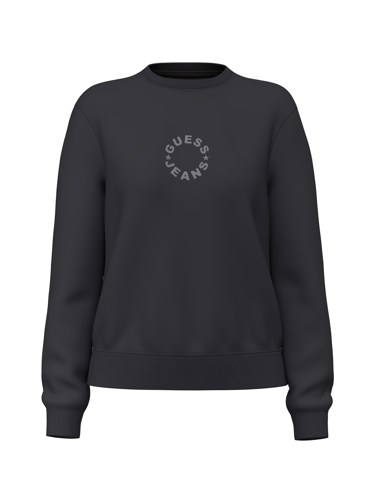 Felpa girocollo stampa donna Guess Jeans cotone