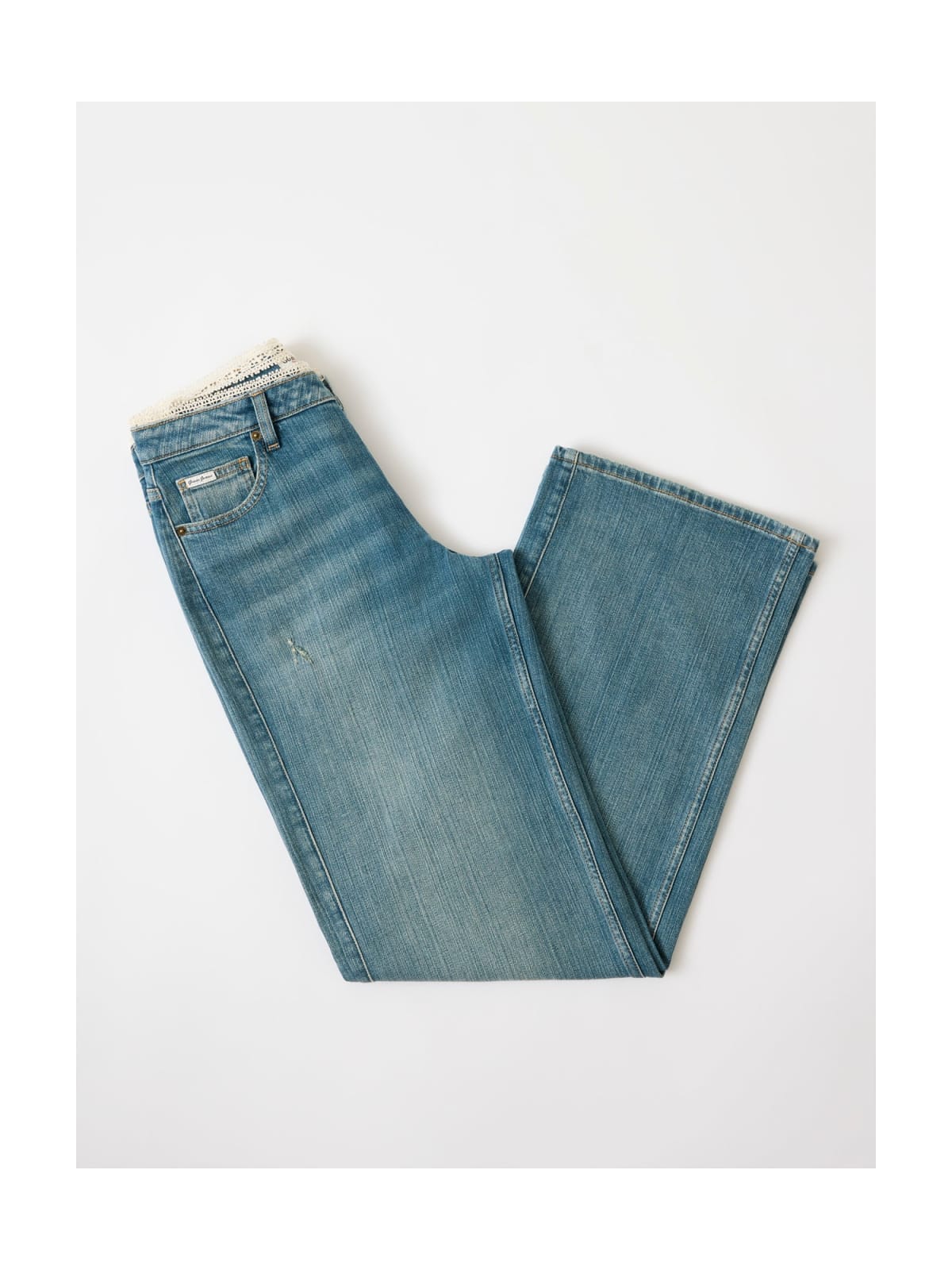 Jeans G11 wide leg tasche flap donna Guess