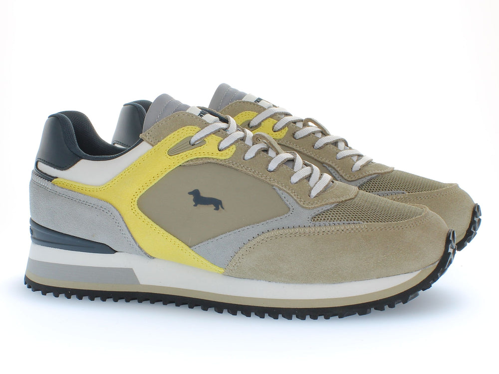 Sneaker uomo H&B running pelle camoscio