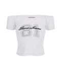 Camicia Guess Jeans donna off shoulder cotone