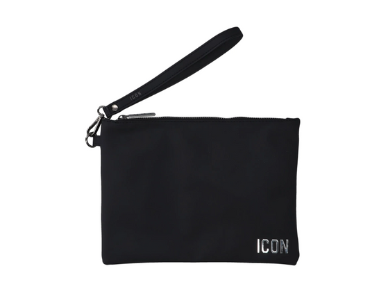 Pochette ICON uomo similpelle placchetta logo