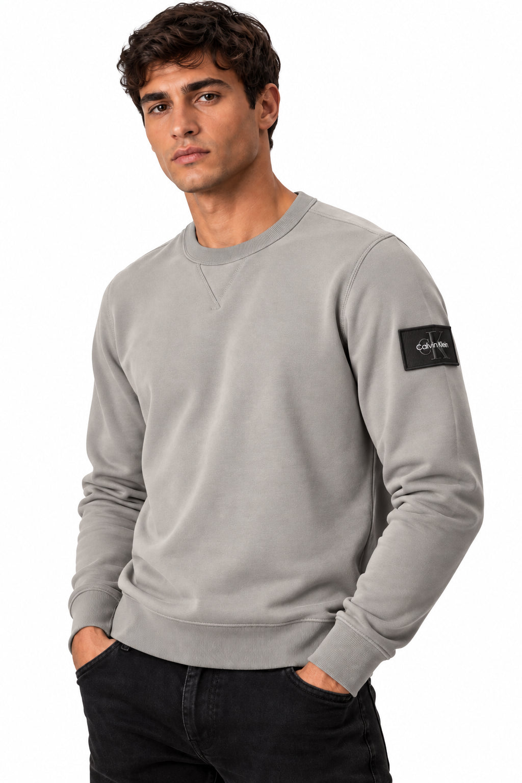 Felpa girocollo Calvin Klein Jeans uomo cotone AI26