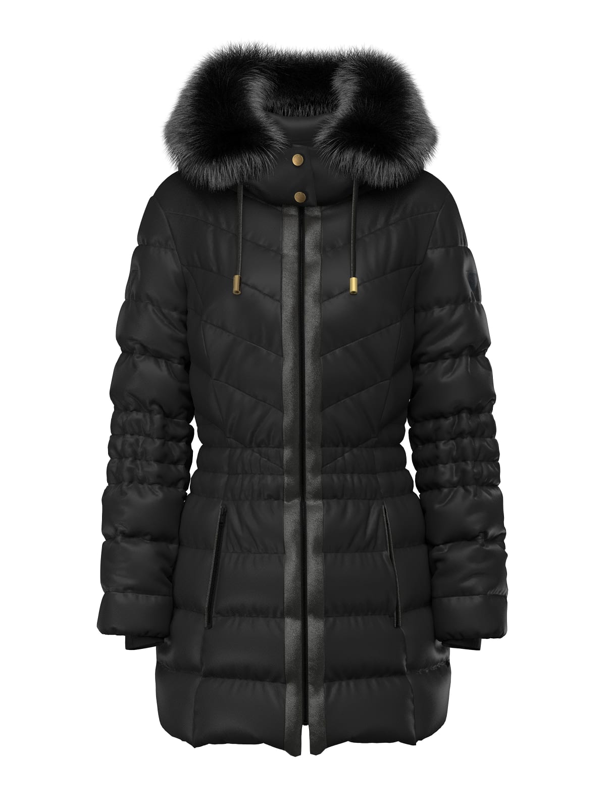 Piumino donna Guess Jolanda stretch similpelle