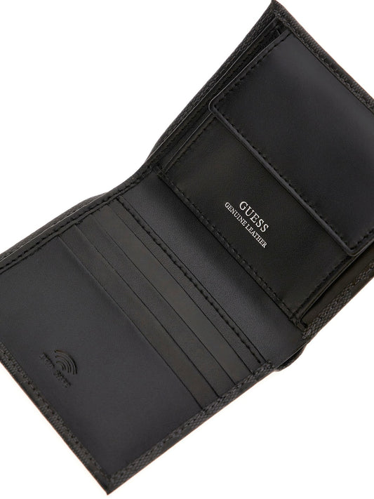 Portafoglio Guess uomo Milano bifold similpelle nero