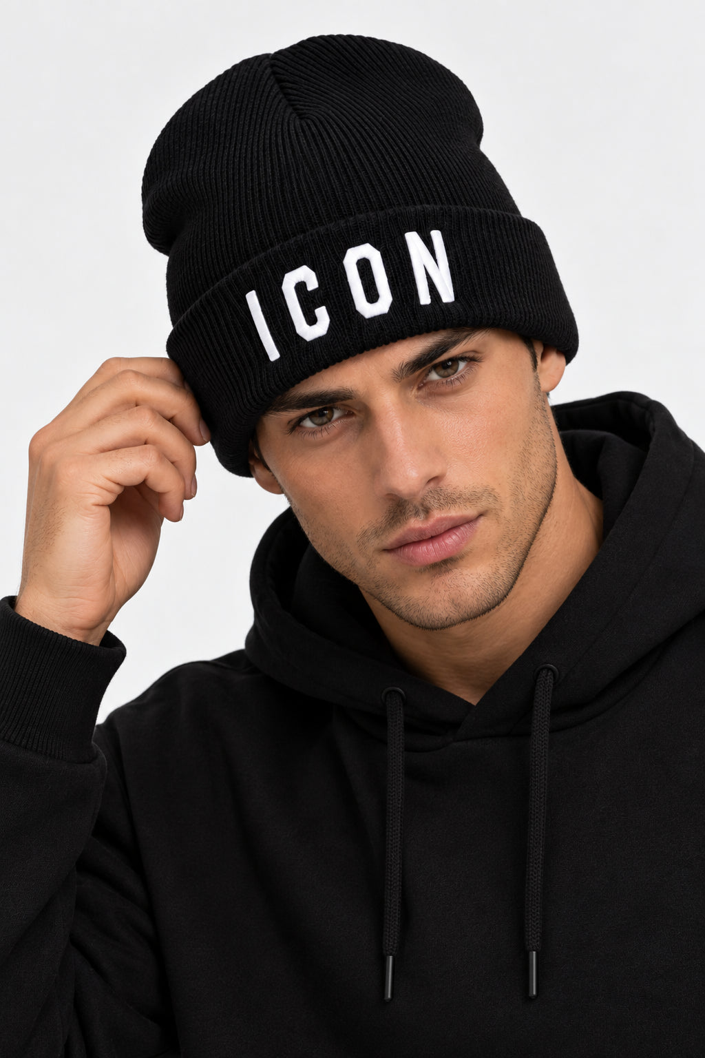 Beanie uomo ICON acrilico logo ricamato