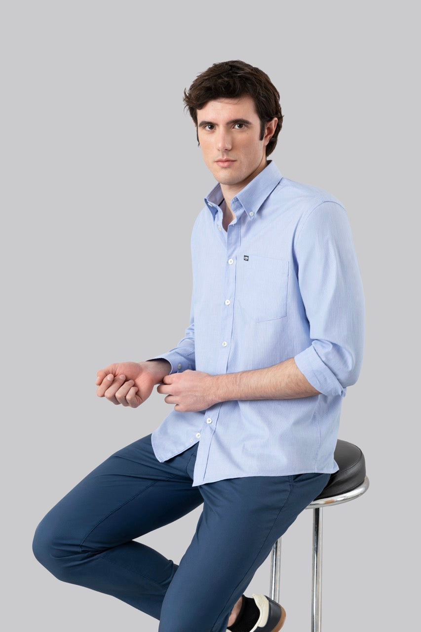 Camicia button down ASCOT uomo popeline cotone