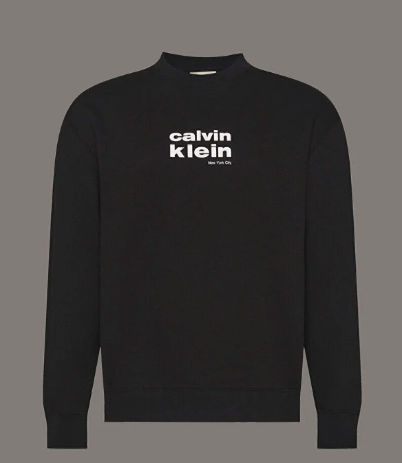 Felpa cappuccio Calvin Klein uomo fleece regular fit
