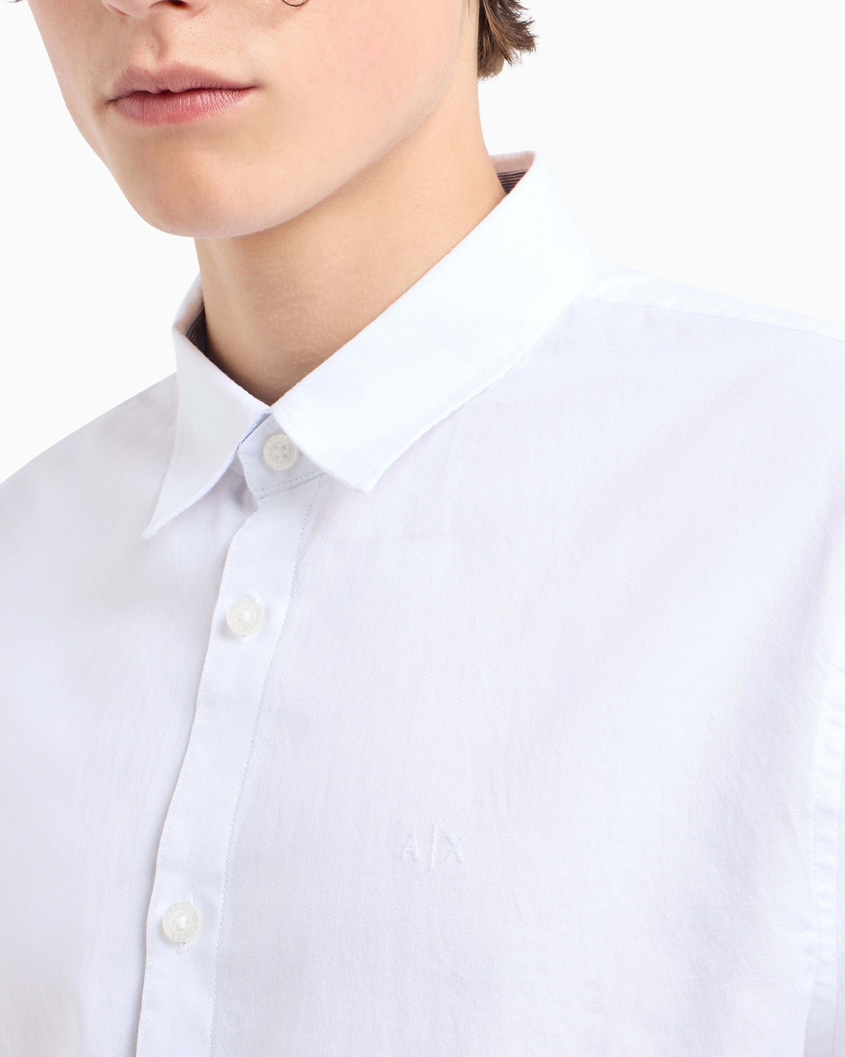Camicia oxford uomo Armani Exchange cotone slim