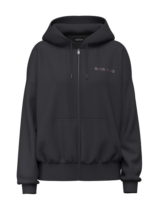 Felpa full zip cappuccio oversize donna Guess