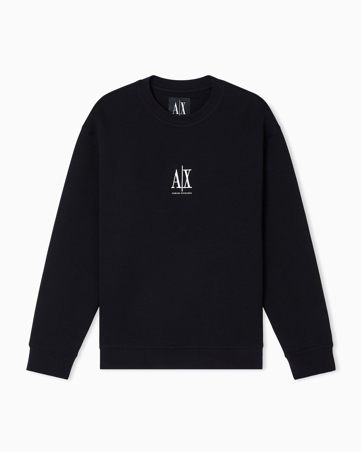 Felpa girocollo uomo Armani Exchange logo ricamato