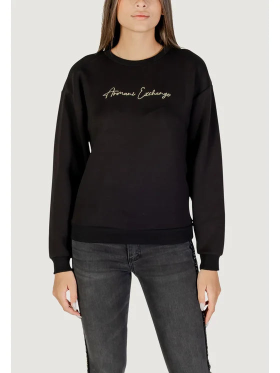 Felpa donna Armani Exchange A|X girocollo logo PE 2026
