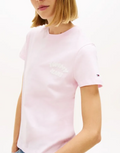 T-shirt Tommy Jeans donna regular fit cotone Pearly Pink