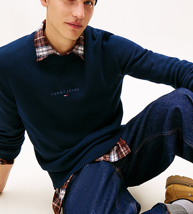 Maglia Tommy Jeans uomo slim linear