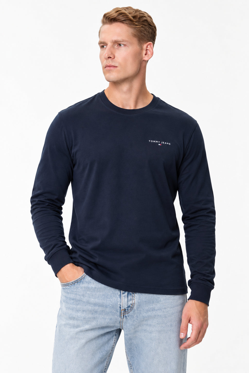 T-shirt uomo Tommy Jeans slim fit logo lineare