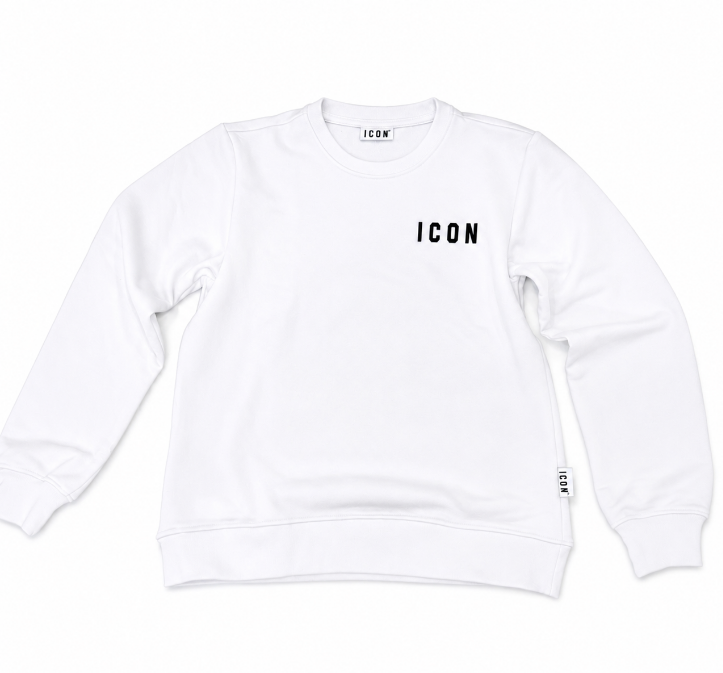 Felpa girocollo donna ICON logo piccolo cotone