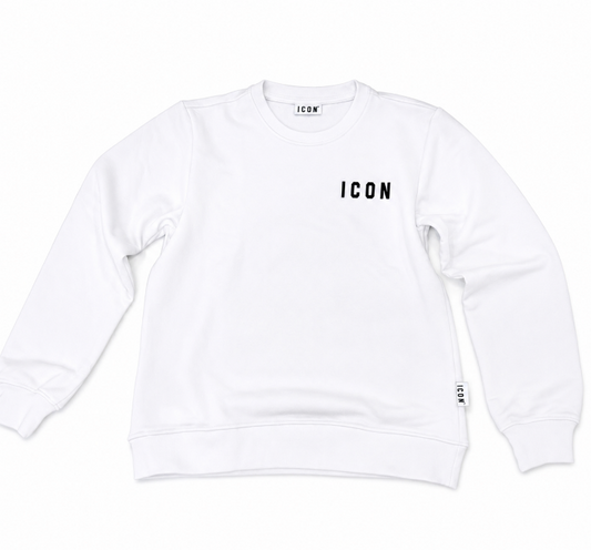 Felpa girocollo donna ICON logo piccolo cotone