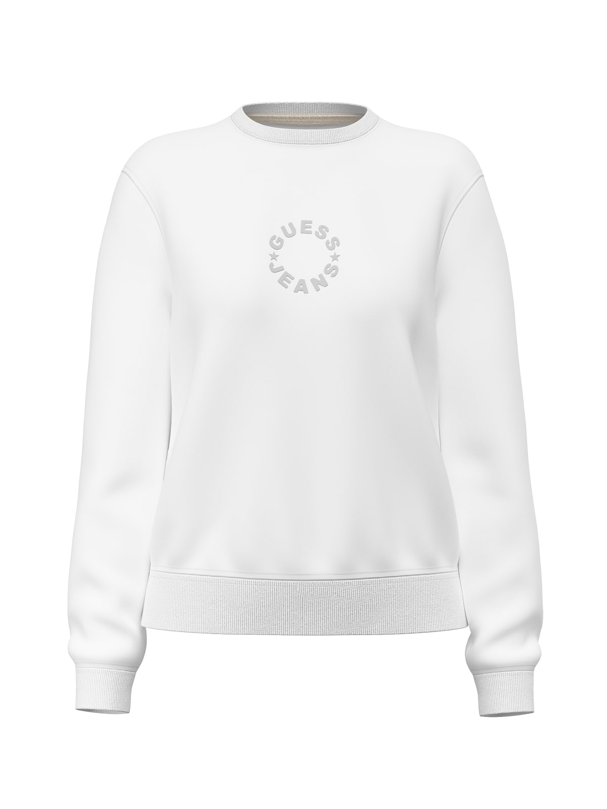 Felpa girocollo stampa donna Guess Jeans cotone