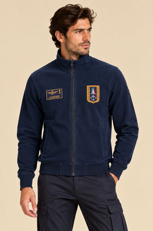 Felpa full zip Aeronautica Militare uomo AI 2026