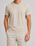 T-shirt MARKUP uomo misto lino cotone girocollo