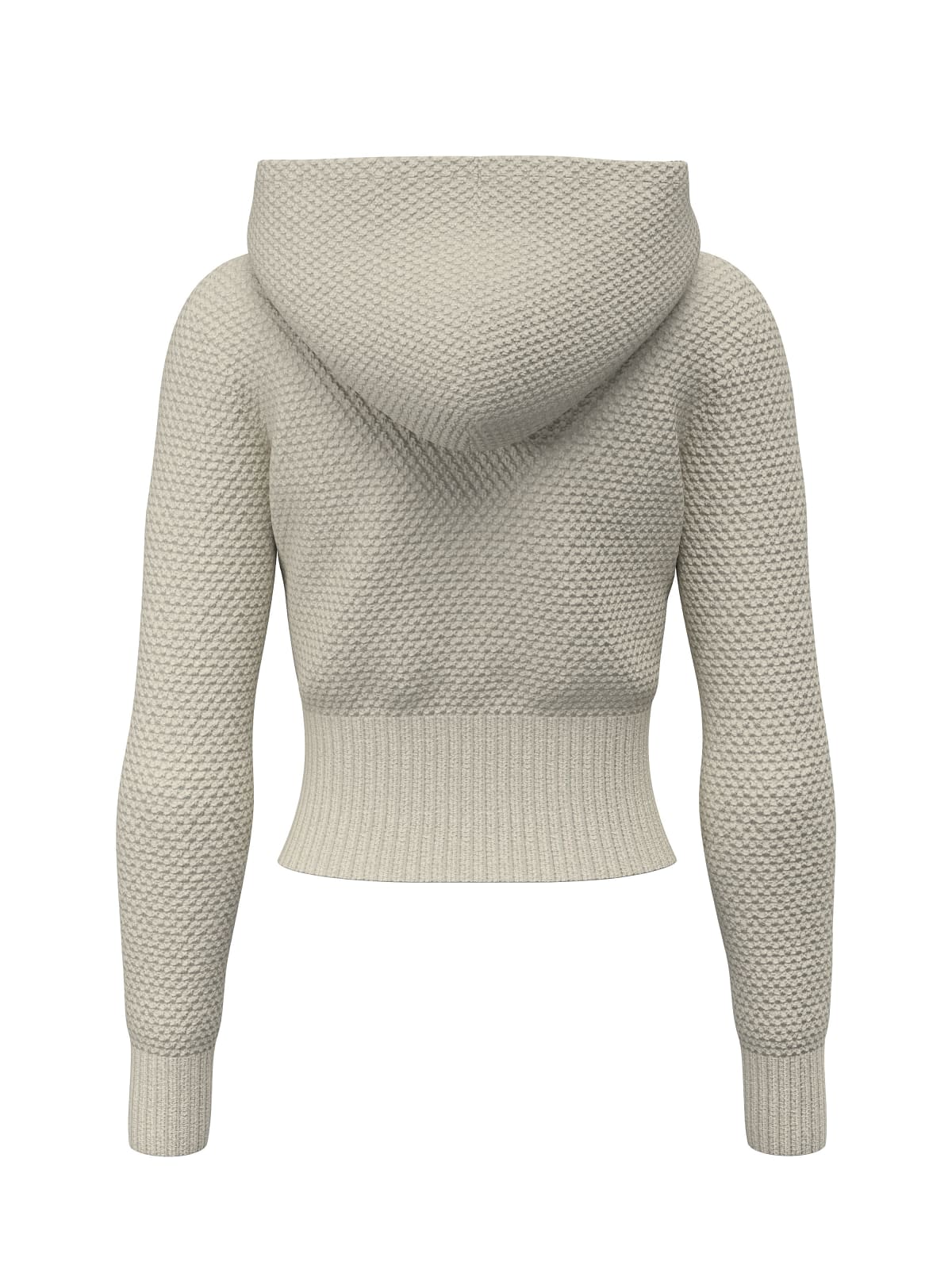 Maglione Guess Jeans donna cappuccio zip trecce