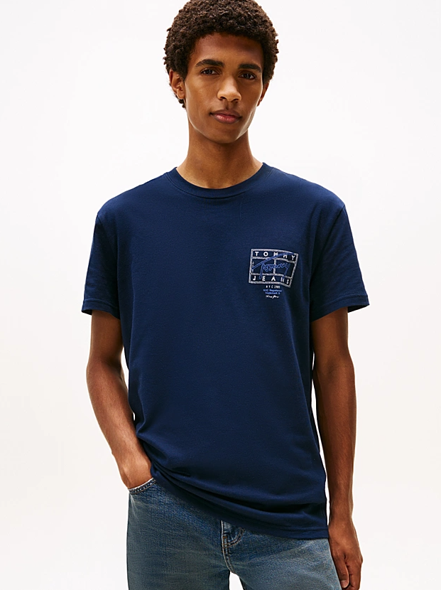 T-shirt Tommy Jeans uomo regular sign spray
