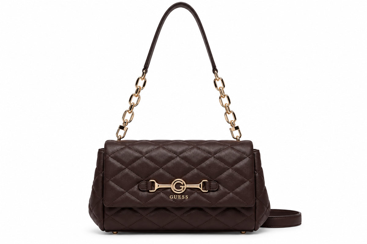 Borsa spalla Guess Frances patta similpelle donna