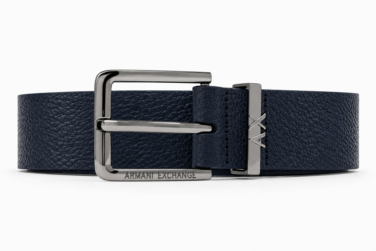 Cintura A|X Armani Exchange uomo vera pelle fibbia logo