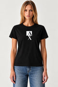 T-shirt donna Armani Exchange A|X cotone manica corta